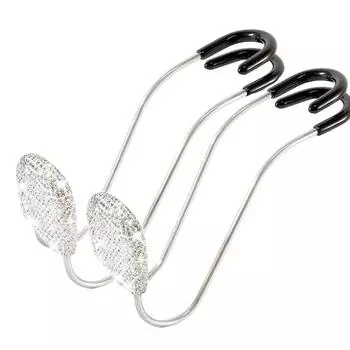 2 шт. универсальных органайзера для спинки сиденья, блестящие ромбовидные вешалки для автомобильных сумок из нержавеющей стали, прочные и долговечные крючки для хранения на заднем сиденье автомобиля