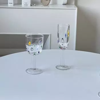 2 шт. Винтажный крапчатый бокал, бессвинцовый хрустальный стеклянный стакан, игристое красное вино, шампанское, виски, праздничный подарок, плоские чашки Champagne Cup(2pcs)