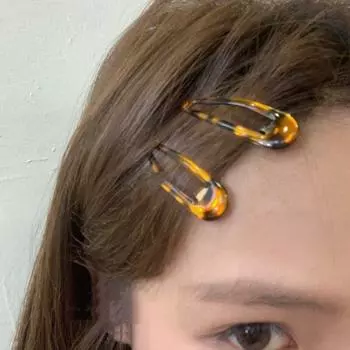 2PCS Vintage Women Leopard Oval Hair Clips Cute Korean Charm BB Hairpins for Girls Female Trendy Y2K Hair Accessories 2PCS