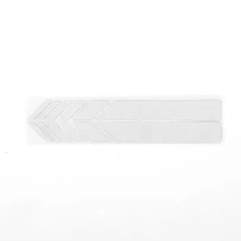 2PCS Внешнее украшение автомобиля Светоотражающие наклейки на зеркало заднего вида 5 цветов красный