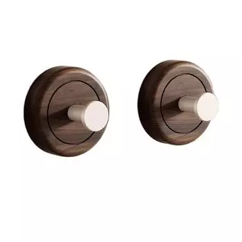 2pcs Wall Mount Suction Cup Wood Hook Hanging Towel Rack Clothes Towel Holder Kitchen