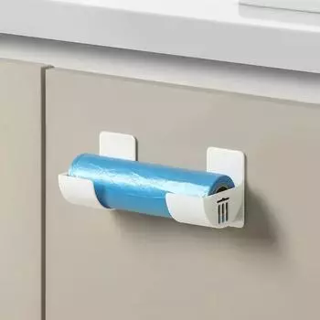 2PCS Wall Mounted Trash Bags Holder Garbage Bag Storage Box Organizer Plastic Bag Film Container Dispenser For Kitchen Shelf