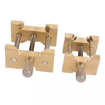 2pcs Watch Movement Holder Fixation Adjustable Copper Watch Movement Remover Base with Box