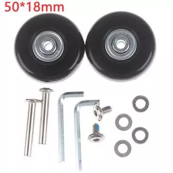 2Pcs Wear-resistant Replace Wheels Replacement Travel Luggage Wheels Luggage Accessories 50mm*18mm