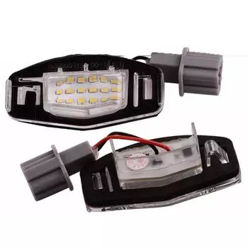 2Pcs White LED License Plate Light Lamp For Acura TL TSX MDX Honda Civic Accord