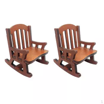 2 шт. деревянные модели-качалки/12 масштабов миниатюрный кукольный домик