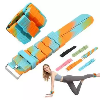 2Pcs Wrist Weights Set Adjustable Design Waterproof Easy to Clean Silicone Workout 2pcs чёрный