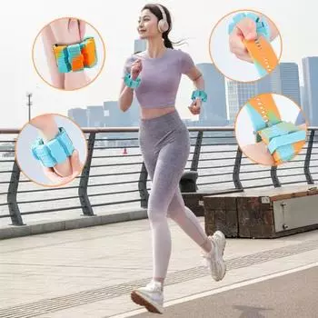 2Pcs Wrist Weights Set Adjustable Design Waterproof Easy to Clean Silicone Workout Weights 2pcs синий