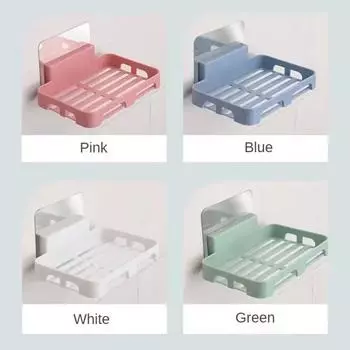 2шт. настенный мыльница сливной кронштейн мыльница на присоске мыльница пластиковая губка сливной кронштейн аксессуары для ванной комнаты белый