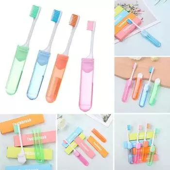 2pecs зубная щетка отбеливание зубов складная зубная щетка глубокая чистка зубов портативная дорожная зубная щетка для взрослых аксессуары для ухода за полостью рта оранжевый