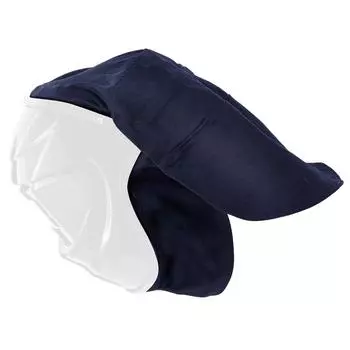 2Piece Welding Helmet Cover And Bib Set Heat Resistant Leather Fabric Full Head Neck Protection For Welding Work темно-синий