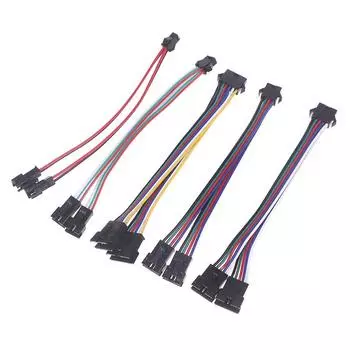 2Pin 3Pin 4Pin 5Pin 6Pin Led Splitter Connector Jst Sm Male Female Wire Cable For Ws2812 Ws2811 Sk6812 Rgb Rgbw Led Strip