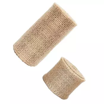 2Roll Натуральная джутовая мешковина Ремесло Праздничные принадлежности С Легкостью Натуральная джутовая ткань Мешковина Джутовая рулонная лента