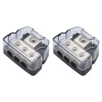 2Set 3Way распределительный блок автомобильный аудио провод разветвитель питания 0 калибр вход 4 калибр выход