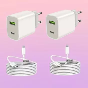 2Set PD 40W быстрое зарядное устройство для iPhone 14 11 12 13 15 Pro Max кабель для быстрой зарядки для iPhone зарядное устройство аксессуары для телефона EU charger set