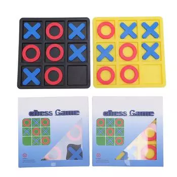 2Set XO Board Game Пластиковые Классические XO Шахматы Настольная игра для вечеринок в помещении с X и O фигурами для детей