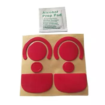 2Sets 0.6mm Mouse Skates Pad Mouse Feet Sticker For G Pro X Superlight Gaming Mouse Pads Replacement 3 Colors красный