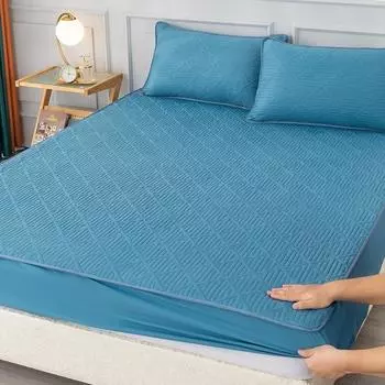 2шт3шт антибактериальный стеганый чехол для матраса пылезащитный чехол для матраса толстый полный чехол для матраса нескользящая простыня для всех сезонов 90x200 1pcs