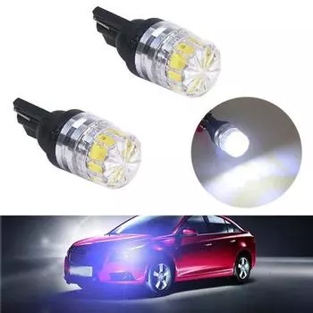2шт 12В T10 5050 5SMD белый светодиод авто автомобиль боковые задние фонари лампы лампы белый