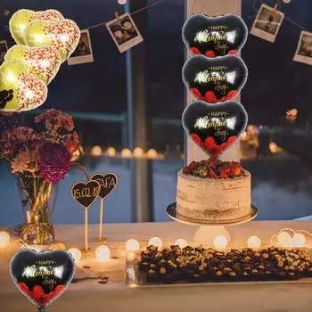 2шт 18-дюймовый прочный красный воздушный шар в форме сердца, элегантный декоративный шар в форме сердца, вечеринка ко Дню святого Валентина F