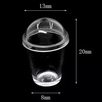 2шт 1:12 кукольных аксессуаров, миниатюрная прозрачная соломенная крышка, модель игрушки One Size