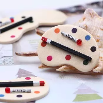 2шт 1:12 кукольных миниатюрных досок для рисования, палитра цветов, пигментные палочки, имитационная модель, декор для дома, декор для игрушек