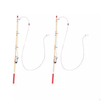 2шт 1:12 кукольных миниатюрных удочек для украшения сцен для творчества