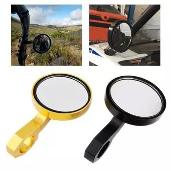 2шт 1,75-дюймовый широкоугольный вездеход UTV круглый с ЧПУ заднего вида чёрный