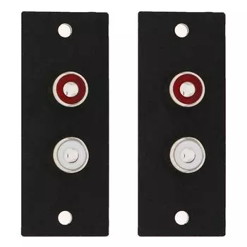 2шт 2-полосный Rca медный сердечник устойчивый к высоким температурам аудиоразъем AV-адаптер