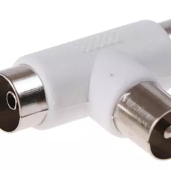 2шт 2-полосный ТВ-разветвитель антенный коаксиальный кабель папа на 2 гнезда адаптера One Size