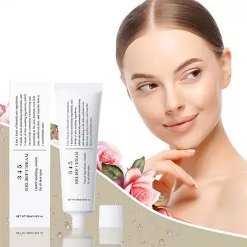 2шт 345 Успокаивающий крем, 50 мл 345 Крем, подходит для кожи с акне и жирной кожи, успокаивает, увлажняет и подходит для всех типов кожи One Size белый