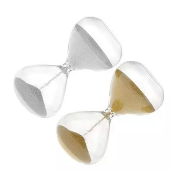 2шт 3 мин песочные часы песочные украшения таймер часы магнит магнитные поделки для домашнего офиса-золото и серебро Two colors