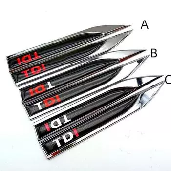 2шт 3D лезвие металлический логотип TDI эмблема автомобильное крыло значок наклейка TDI наклейка аксессуары A