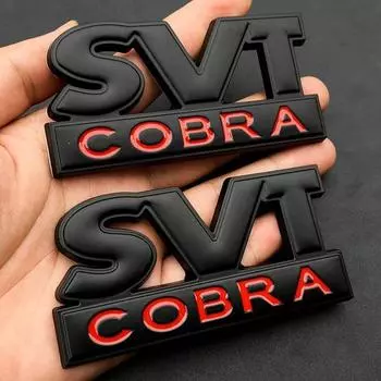2шт 3D металлические SVT COBRA стикер автомобиля эмблема значок автомобильные аксессуары наклейка чёрный/красный