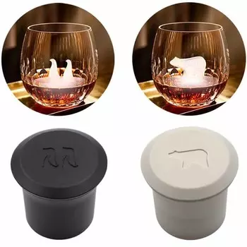 2шт 3D трехмерная ледяная скульптура полярные животные форма для льда белый медведь пингвин форма для льда креативный силиконовый кубик льда новый