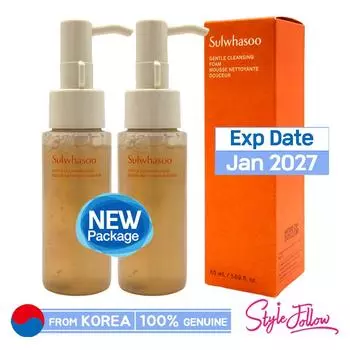 2шт/50мл+50мл_[SULWHASOO] Нежная очищающая пенка 50мл (Образец) 50ml + 50ml (2pcs)
