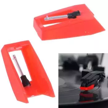 2шт алмазные сменные иглы для проигрывателя виниловых пластинок, иглы для проигрывателей виниловых пластинок, граммофонов, аксессуаров для граммофонов