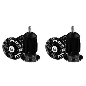 2шт алюминиевые заглушки на руль велосипеда для складного велосипеда MTB (черный)