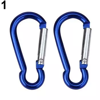 2шт алюминиевый сплав D-образный карабин с пружинной защелкой крючки для восхождения брелки оранжевый