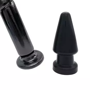 2шт анальная пробка анальная пробка с присоской дилдо неровная водонепроницаемая спецификация высокая прочность (черный)