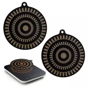 2шт антипригарный силиконовый коврик для индукционной плиты протектор 9,5-дюймовый многоразовый коврик для варочной поверхности термостойкая плита