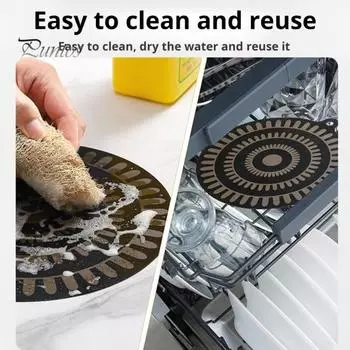 2шт антипригарный силиконовый коврик для индукционной плиты протектор 9,5-дюймовый многоразовый коврик для варочной поверхности термостойкий чехол для плиты 2pcs