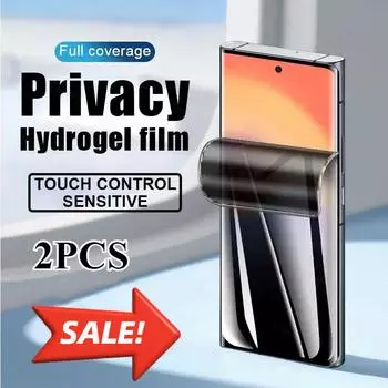 2шт антишпионская гидрогелевая пленка для защиты экрана для Samsung A55 A54 A52S 5G A53 A35 A15 A14 A52 A51 A34 A33 A25 A24 A13 A50 A05 For Samsung A12 чёрный