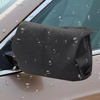 2шт автомобильное зеркало заднего вида антифриз крышка снег лед зимний водонепроницаемый чехол чёрный