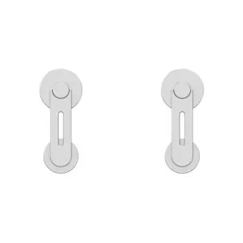 2шт. Автомобильный магнитный держатель для ноутбука и телефона на боковую часть экрана для MacBook/iPhone 14 13 (Серебряный)