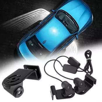 2шт автомобильный светодиодный любезный светильник для двери, ступенька, земля, крыло ангела, проекционная лампа белый