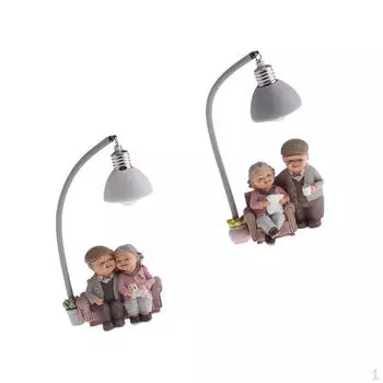 2шт бабушка и дедушка пара фигурки статуя домашний орнамент садовая скульптура