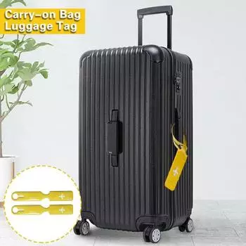 2шт багажные бирки с именем удостоверения личности гибкие водонепроницаемые яркие цвета универсальный ПВХ багаж небесно-голубой