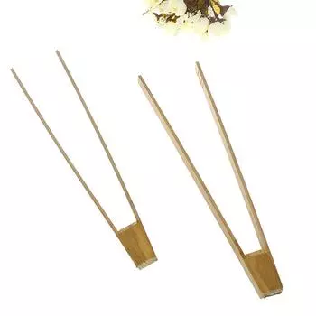 2шт бамбуковый зажим для приготовления пищи кухонные щипцы еда барбекю инструмент стейк торт деревянный зажим