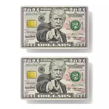 2шт банкнота кредитная карта наклейка дебетовая карта кожаный чехол стильная карта наклейка для дебетовых и кредитных карт One Size